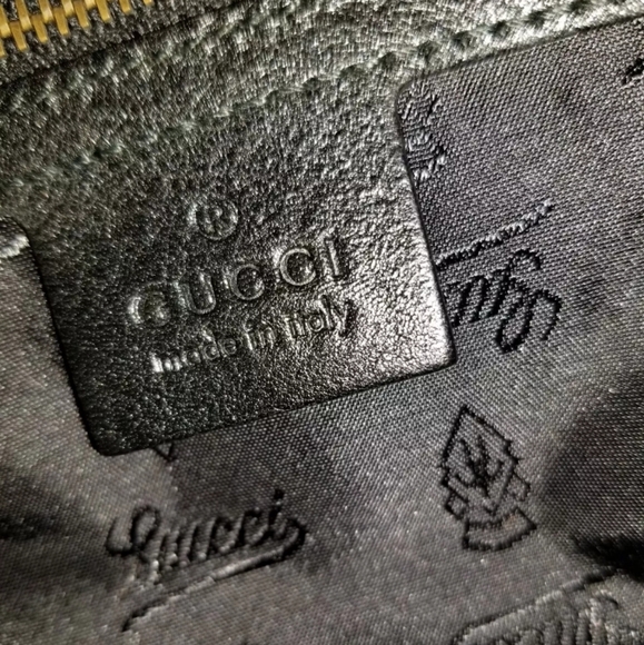 ☆AUTHENTIC NEW GUCCI IRINA BABOUSKA HOBO CLASSIC BLACK LEATHER STUDS GOLD TONE☆ - Picture 7 of 8